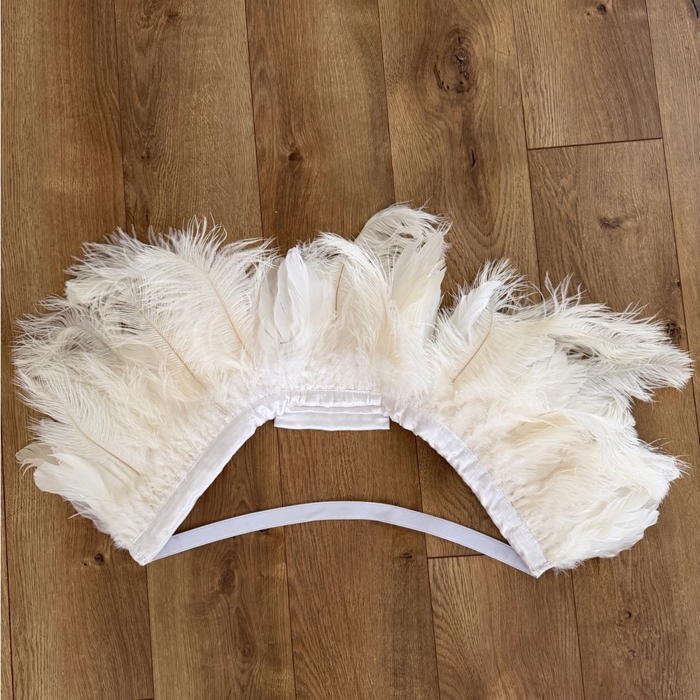 Showgirl Feather Shawl Carnival Feather Scarf Stage Show Feather Wrap